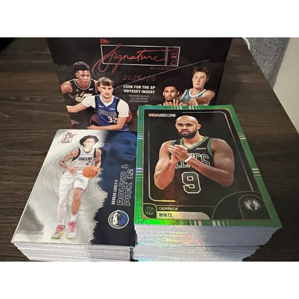 2025-26 Topps Signature And NBA Hoops mix Lot Of 130 Cards